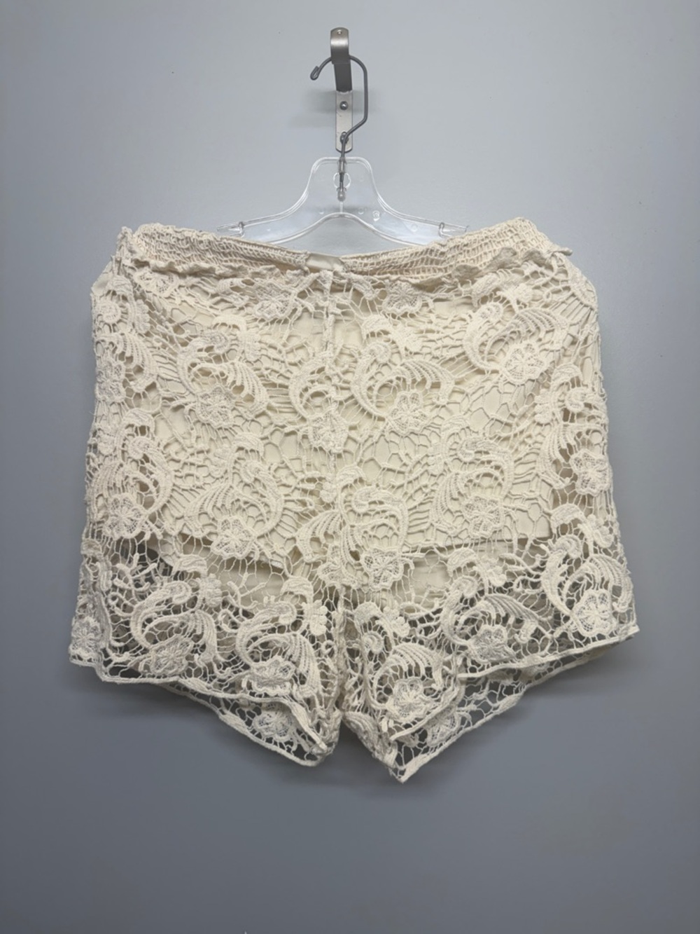 For Cynthia Cream Lace Embroidery Skirt